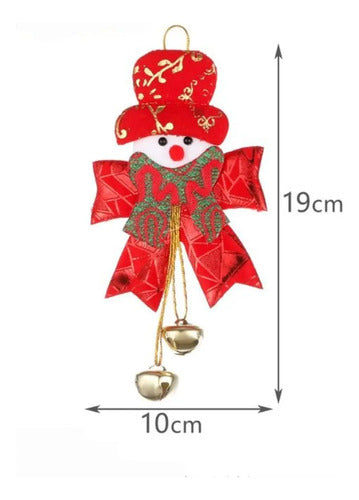 Pack De 4 Adornos Navideños De 19x10 Cm Rojo