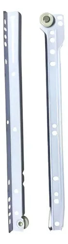 Pack 2 Corredera O Riel Blanco Para Cajón 50 Cm Blanco