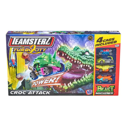 Autos Juguete Pista Teamsterz Croc Attack Metal Machines Verde Oscuro