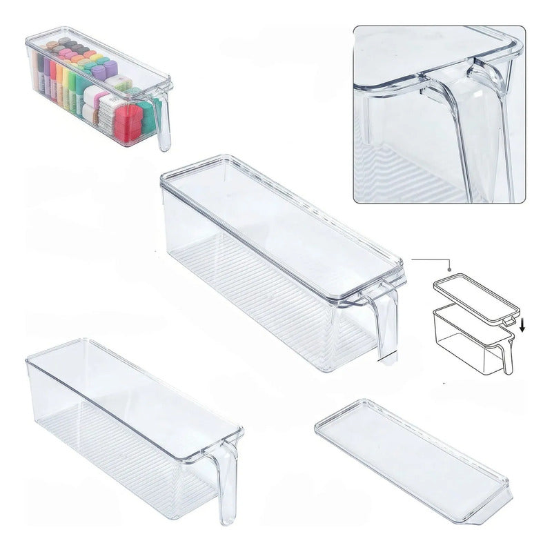 Caja Organizadora Para Refrigerador 9cmx28cmx9.5cm Transparente