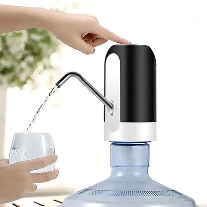 Dispensador De Agua Portátil Usb Bomba Dispensador Bidones Negro