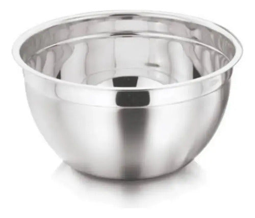 Pack 3 Bowl Acero Inoxidable 30cm Ensaladera Bowl 30x 13,5cm Plateado