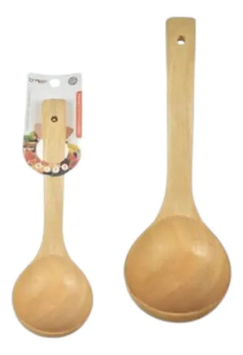 Cuchara De Bambu 27cmx8.5cm Para Cocinar Utensilio Madera