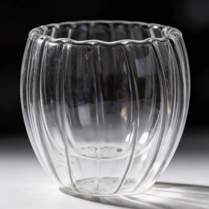 Pack 4 Vasos Vidrio Doble Pared 450ml Bebidas 8cm X 8cm Vidrio
