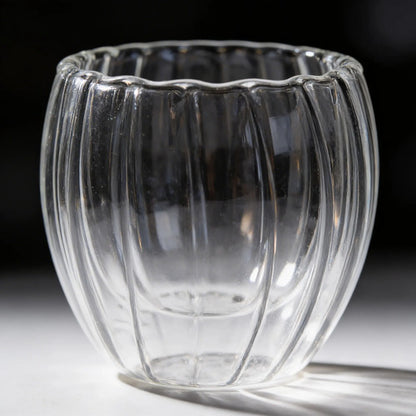 Pack 4 Vasos Vidrio Doble Pared 450ml Bebidas 8cm X 8cm Vidrio