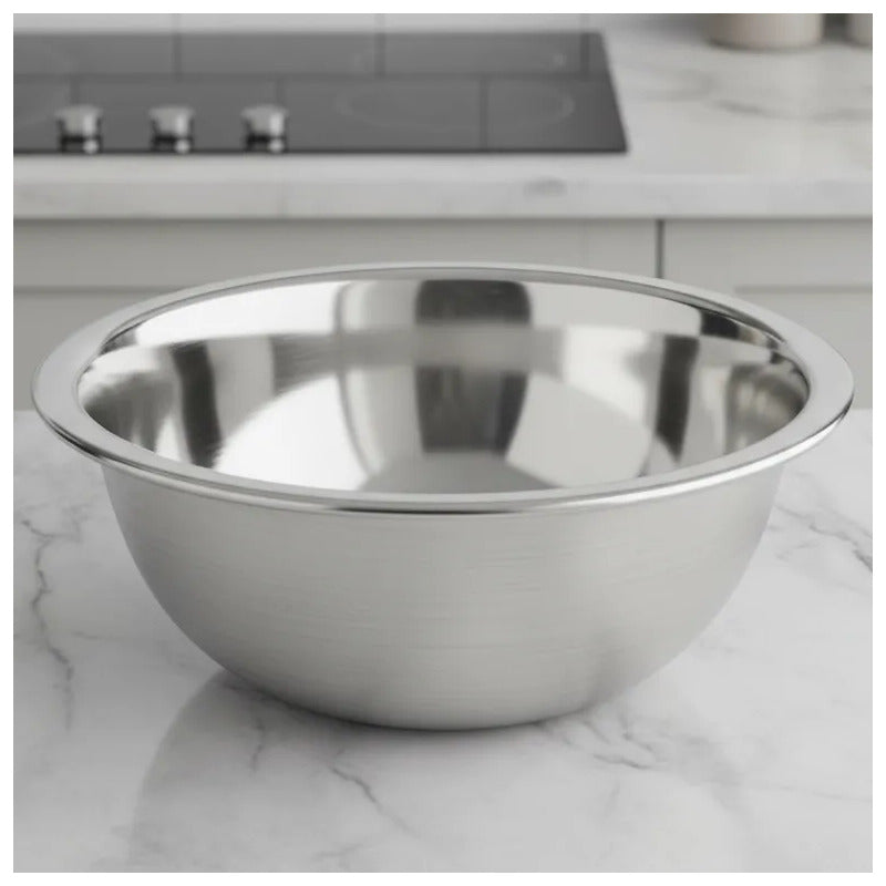 Bowl Acero Inoxidable Ensaladas Cocina Reposteria 60cm Plateado