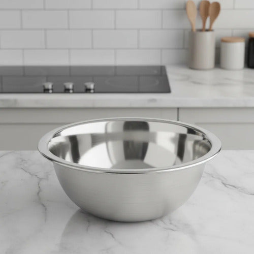 Bowl Acero Inoxidable Ensaladas Cocina Reposteria 60cm Plateado