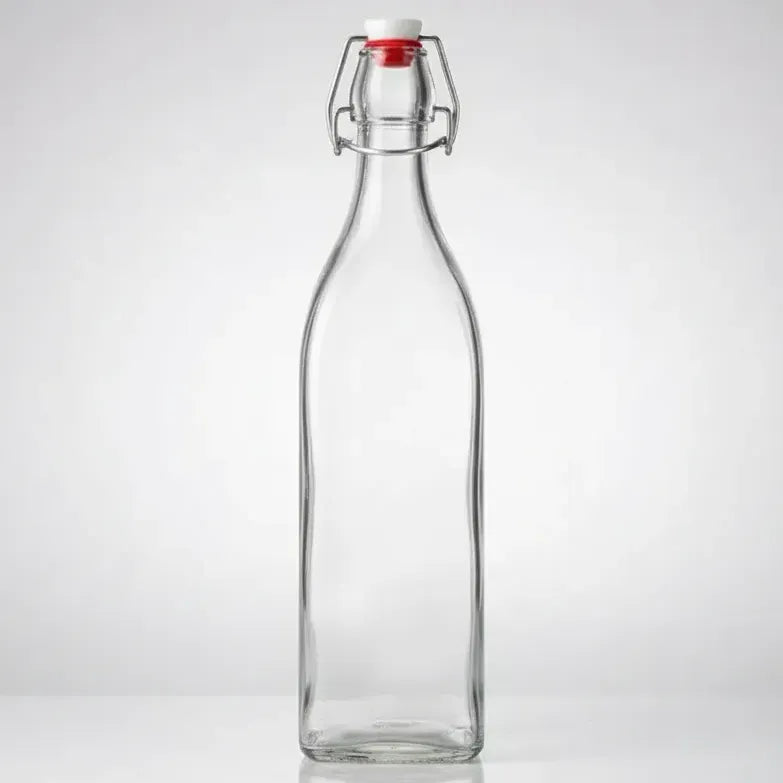 Pack 2 Botellas De Almacenamiento 1000ml Vidrio