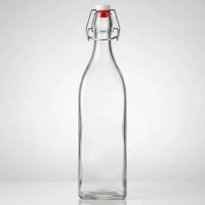 Pack 2 Botellas De Almacenamiento 1000ml Vidrio