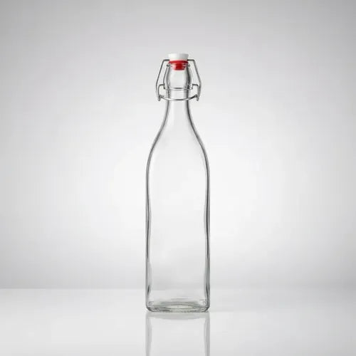Pack 2 Botellas De Almacenamiento 1000ml Vidrio