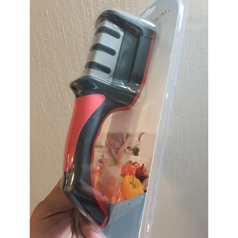 Afilador De Cuchillos Tijeras De 3 Filos De Acero Inoxidable