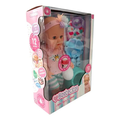 Muneca 36cm C/12 Sonidos Y Hace Pipi