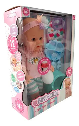 Muneca 36cm C/12 Sonidos Y Hace Pipi