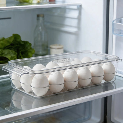 Bandeja Porta Huevos Organizador Refrigerador Apilable Transparente