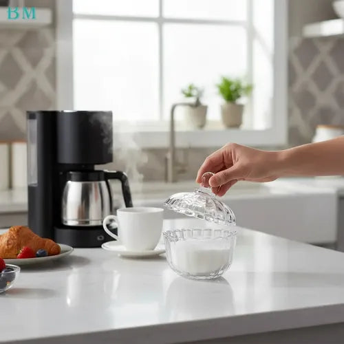 Azucarera De Vidrio Genérica Para Mesa Y Cocina 10cm X 8.5cm Vidrio