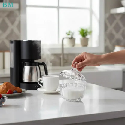 Azucarera De Vidrio Genérica Para Mesa Y Cocina 10cm X 8.5cm Vidrio