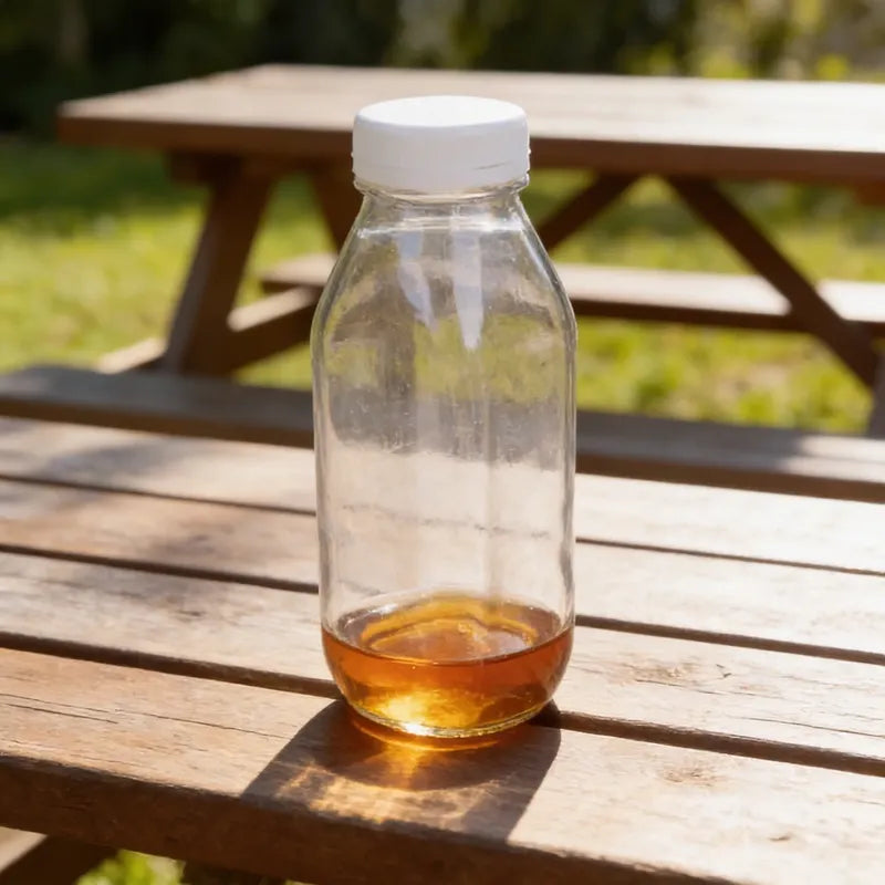 Pack 6 Frascos De Vidrio Para Jugos Con Tapa Plástica 1000ml Vidrio