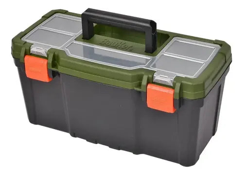 Caja De Herramientas 16 Pulgadas Bauker Color Verde Verde