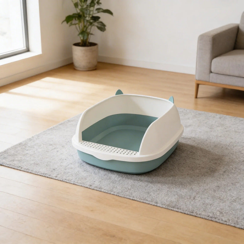 Arenero Para Gato Bandeja Sanitaria 40x33 Con Borde Antiderr