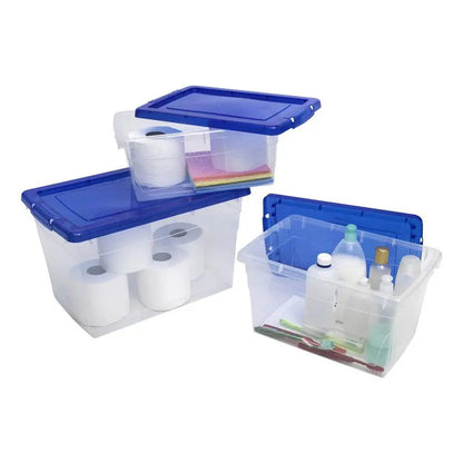 Caja Organizadora 10 Litros Con Tapa Apilable Plástica Multi Blanco
