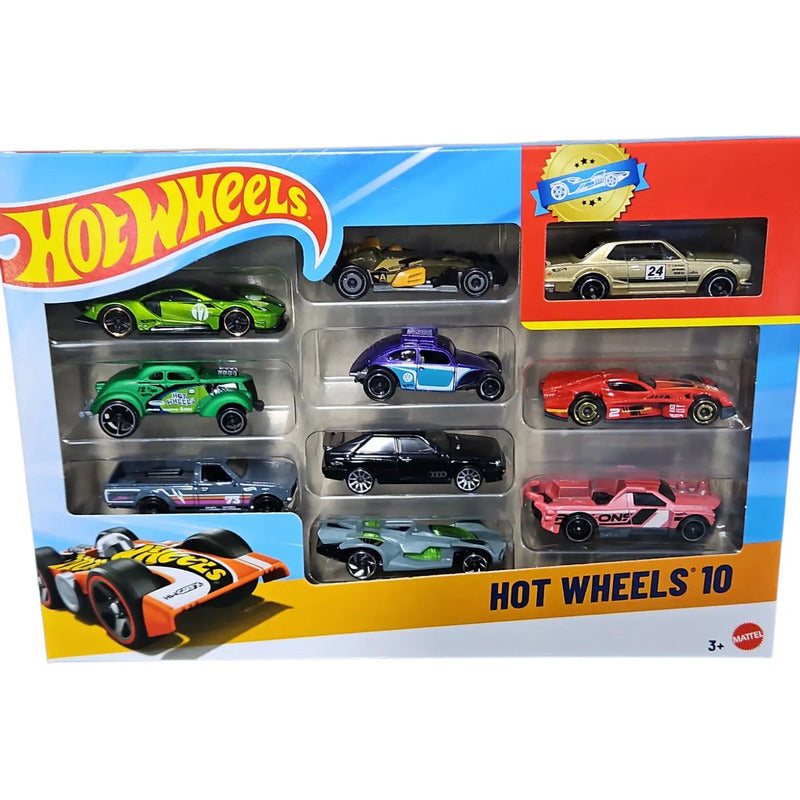 Hot Wheels Pack De 10 Autos Coleccionables 1:64 Variado