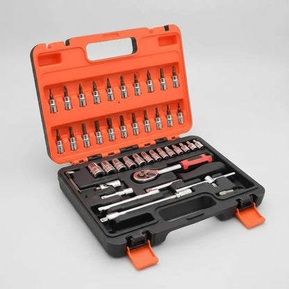 Maletín Juego De Herramientas Dados 45 Pcs Acero Carbono Negro