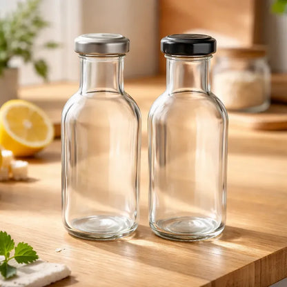 Pack 6 Frascos De Vidrio Para Jugos 250ml Vidrio