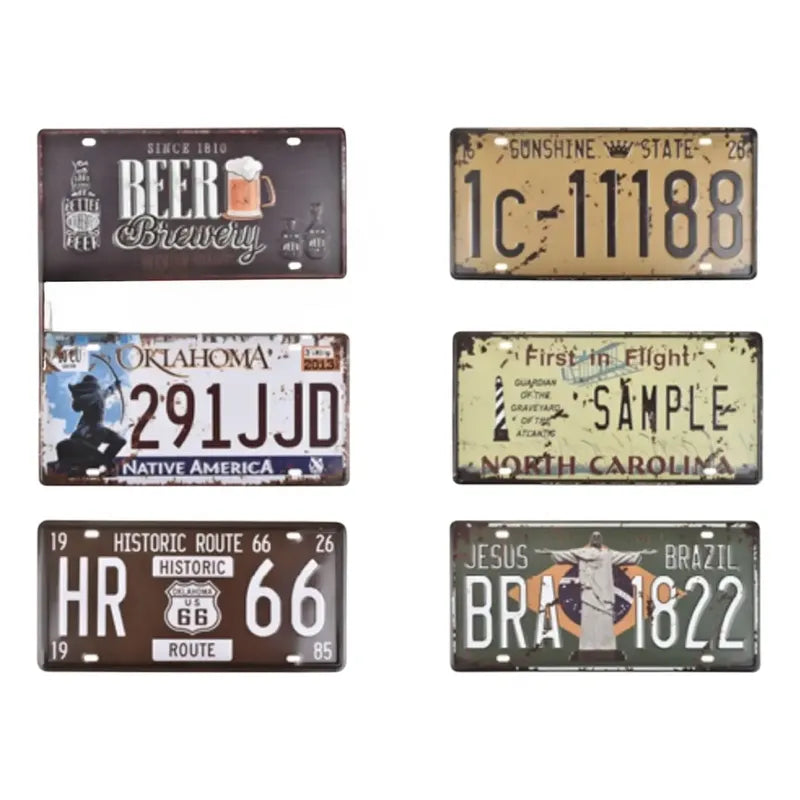 Pack De 6 Cartel De Placas 30x15cm Placas