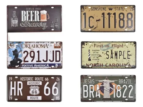 Pack De 6 Cartel De Placas 30x15cm Placas