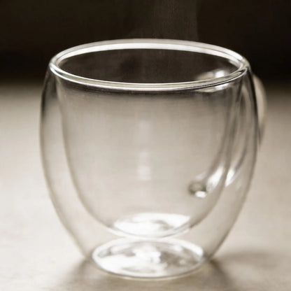 Pack 4 Tazas Doble Pared 80ml Transparente