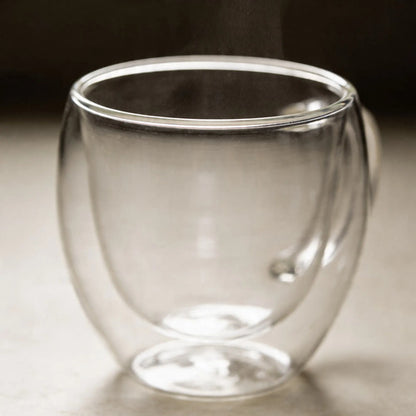 Pack 4 Tazas Doble Pared 80ml Transparente