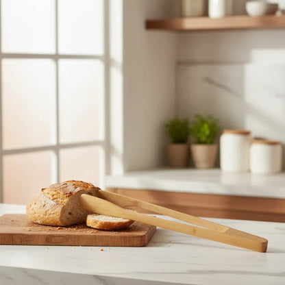Pinzas De Bambú Para Cocina - Diseño En V De 29 Cm Madera