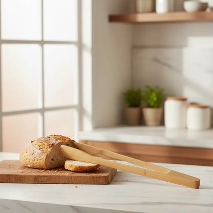 Pinzas De Bambú Para Cocina - Diseño En V De 29 Cm Madera