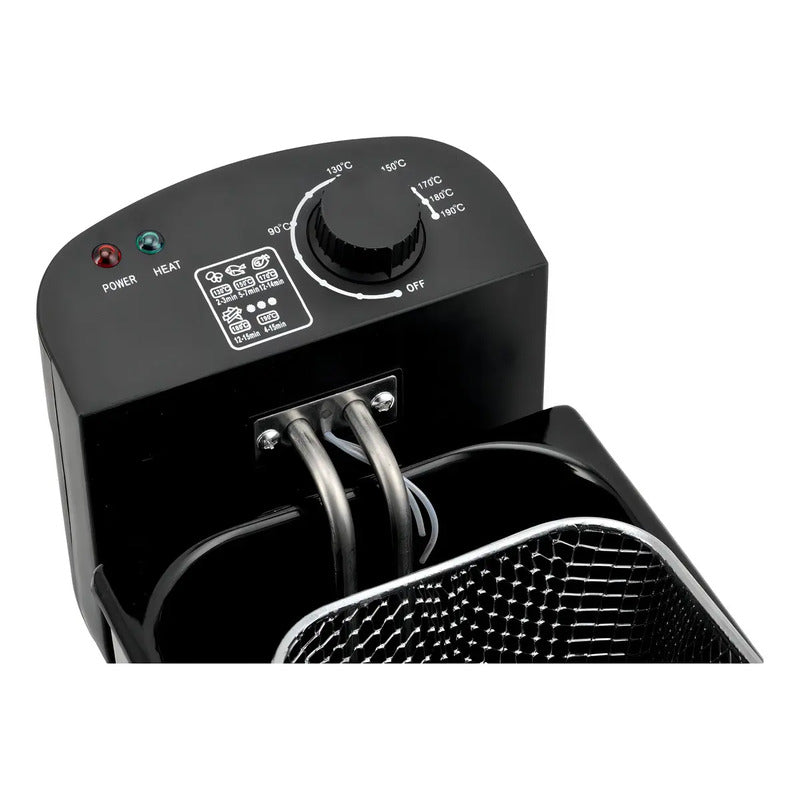 Freidora Eléctrica Aceite 3l Recco Rfr-friggere Termostato 2000w Acero Inoxidable Gris