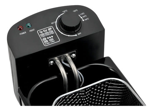 Freidora Eléctrica Aceite 3l Rfr-friggere Termostato 2 Gris