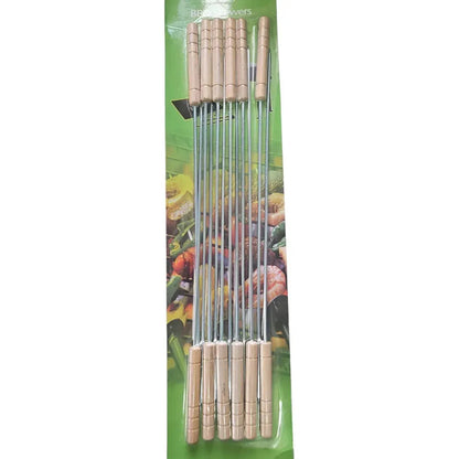 Set De 12  Brochetas Para Anticuchos Marrón Claro
