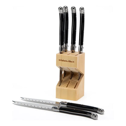 Set De 6 Cuchillos Carne Francia Negro Negro