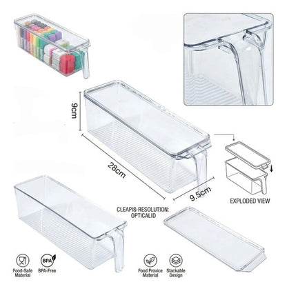 Caja Organizadora Para Refrigerador 9cmx28cmx14.5cm Transparente