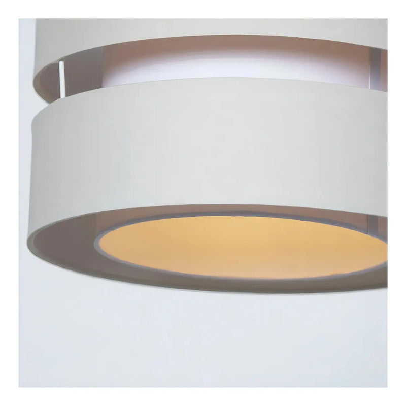 Lámpara De Colgar Tela 1 Luz E27 Estructura Blanco Blanco