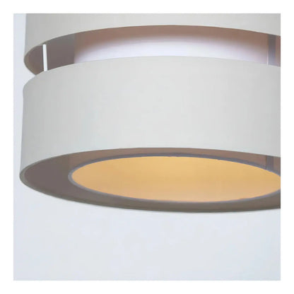 Lámpara De Colgar Tela 1 Luz E27 Estructura Blanco Blanco