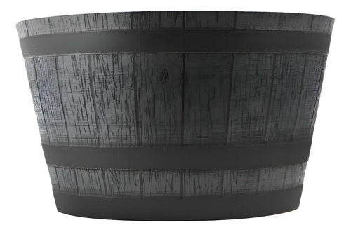 Macetero Look Barril Negro