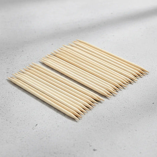 Palos Para Anticuchos Brochetas Bambú 5 Mm X40 Cm 40 Piezas Beige