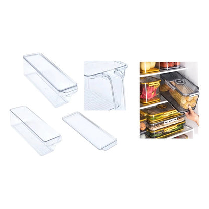 Caja Organizadora Para Refrigerador 9.5cmx28cmx10cm Transparente