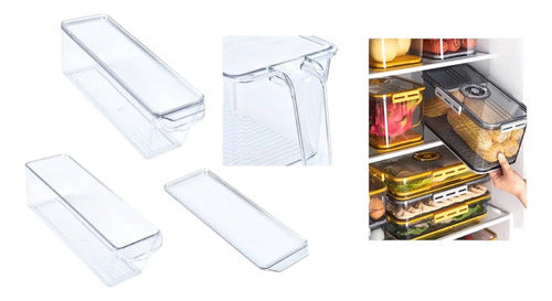 Caja Organizadora Para Refrigerador 9.5cmx28cmx10cm Transparente