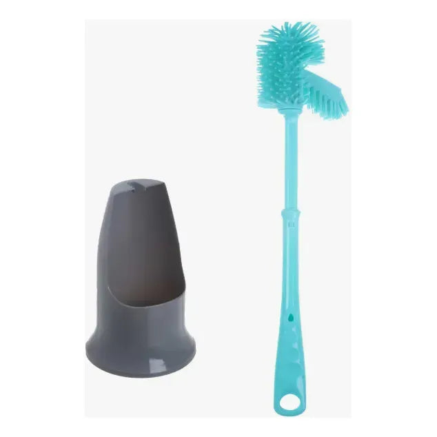 Cepillo De Baño Inodoro Con Soporte Limpieza Celeste