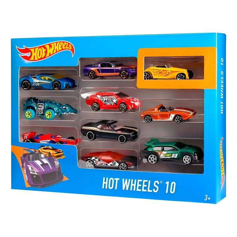 Hot Wheels Pack 10 Autos 1:64 Set Colección Juguete Regalo N Vario