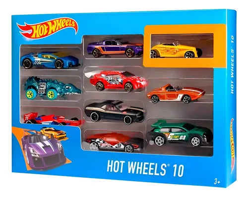 Hot Wheels Pack 10 Autos 1:64 Set Colección Juguete Regalo N Vario