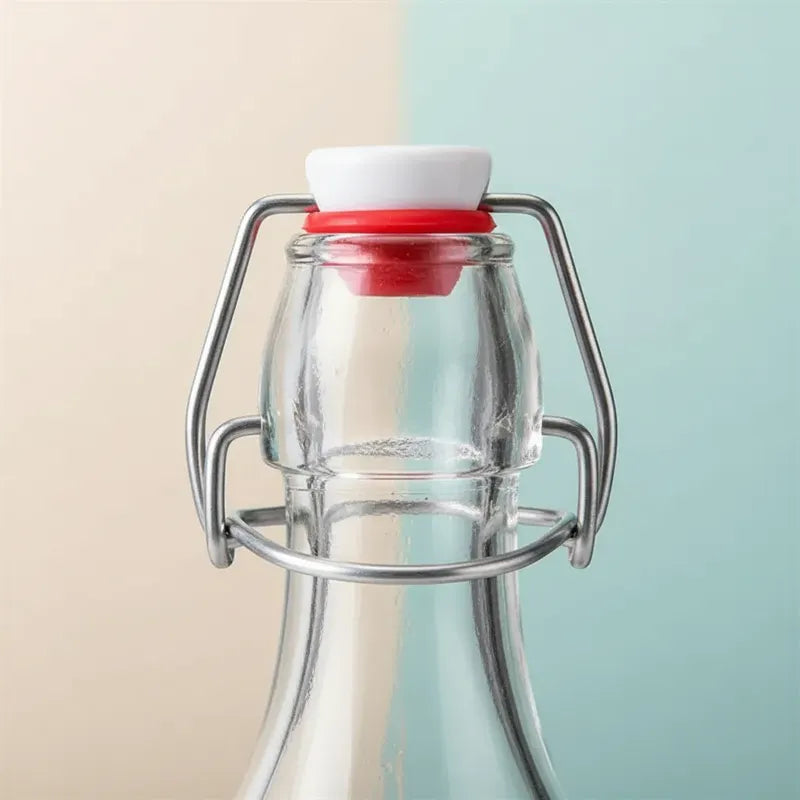Pack 2 Botellas De Almacenamiento 1000ml Vidrio