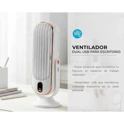 Ventilador Escritorio Usb Blanco Blanco