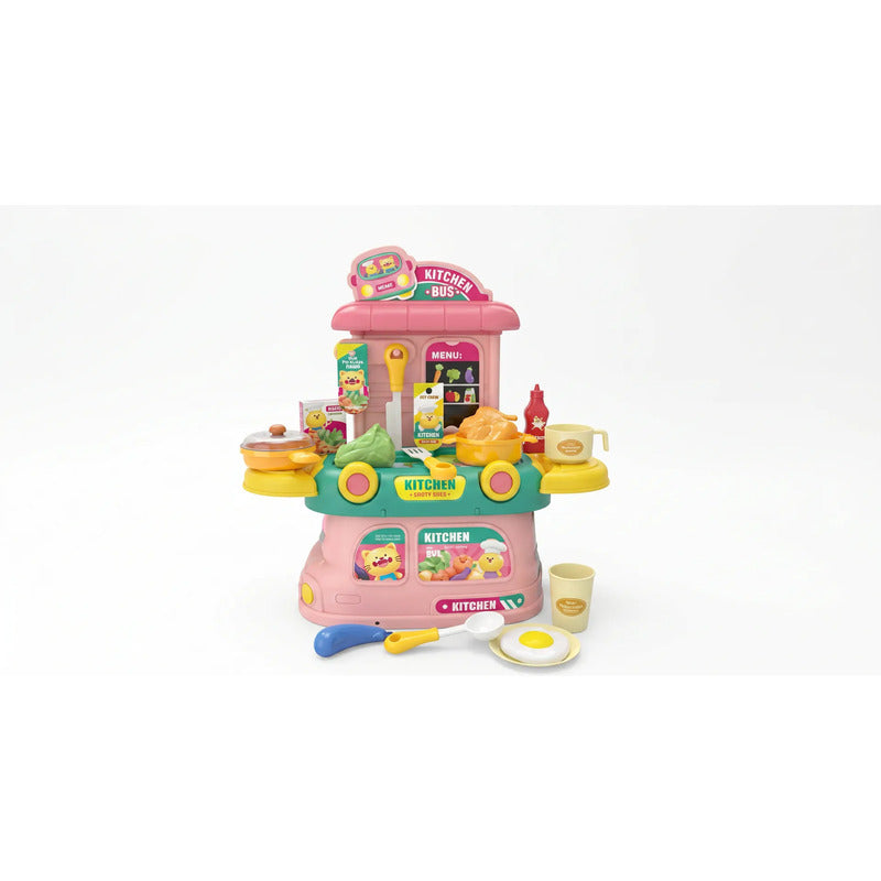 Cocina De Juguete Chef Infantil Mochila Rosa